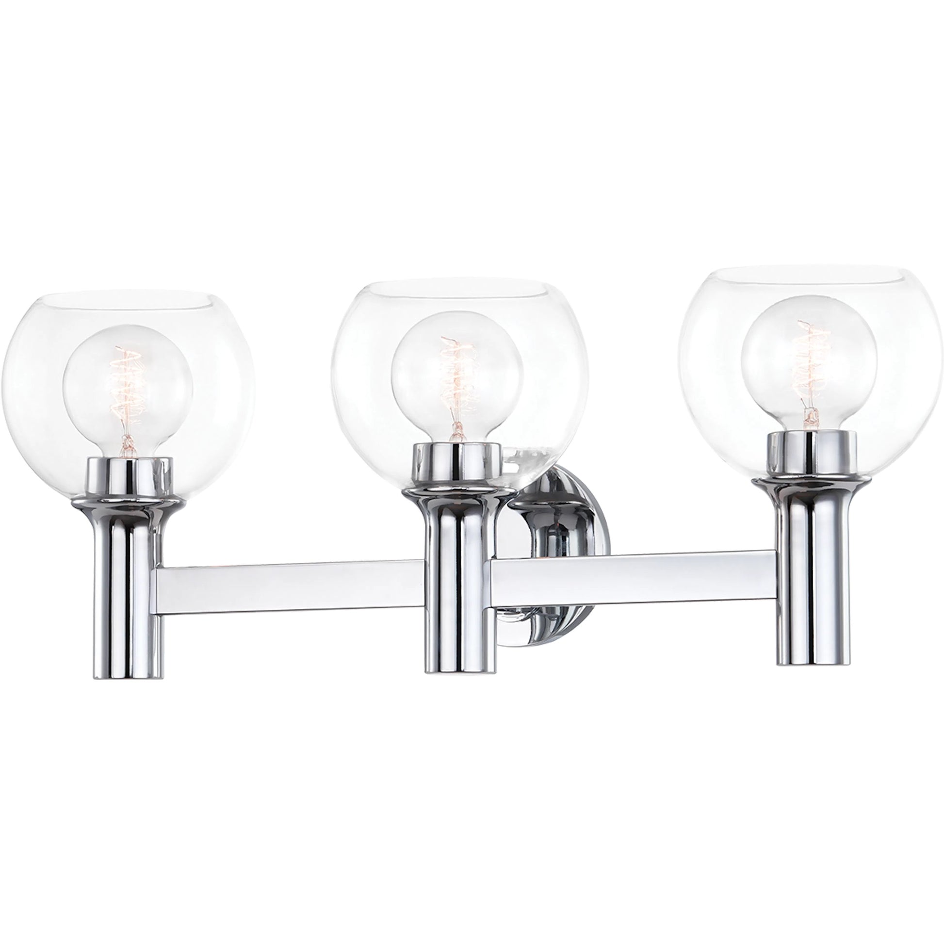 Leslie Bath Bracket by Mitzi in polished chrome. Made from steel in a transitional style.