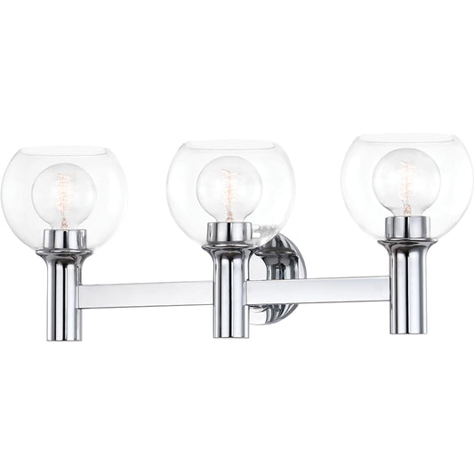 Leslie Bath Bracket by Mitzi in polished chrome. Made from steel in a transitional style.