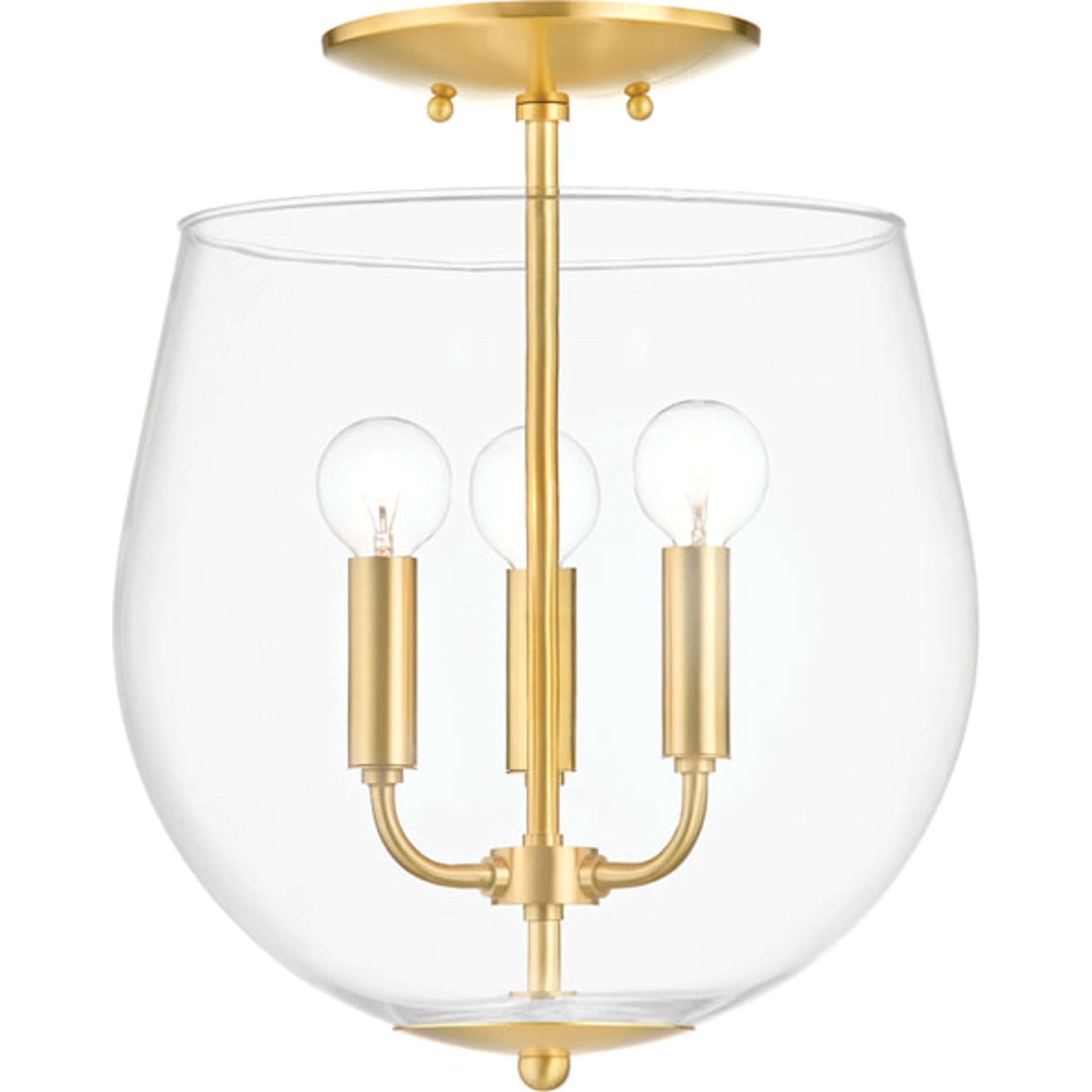 Bobbi Semi Flush Mount by Mitzi. Made from steel in a transitional style.