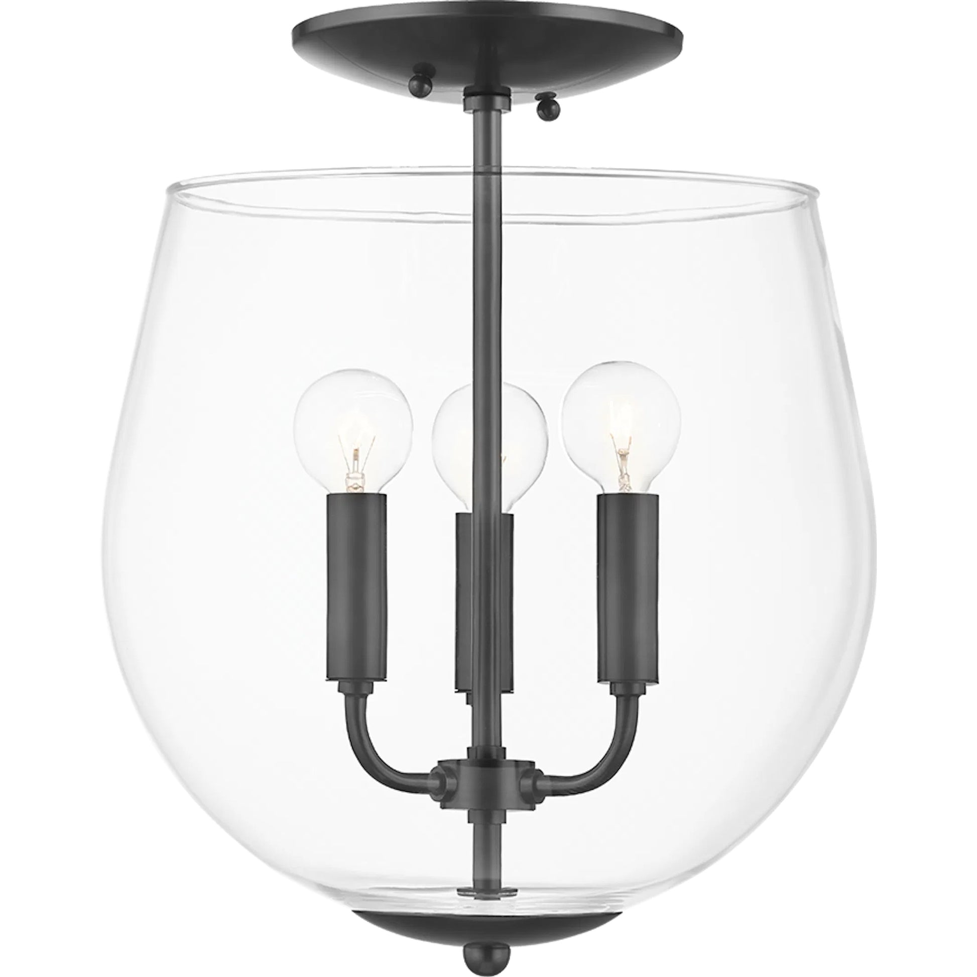 Bobbi Semi Flush Mount by Mitzi. Made from steel in a transitional style.