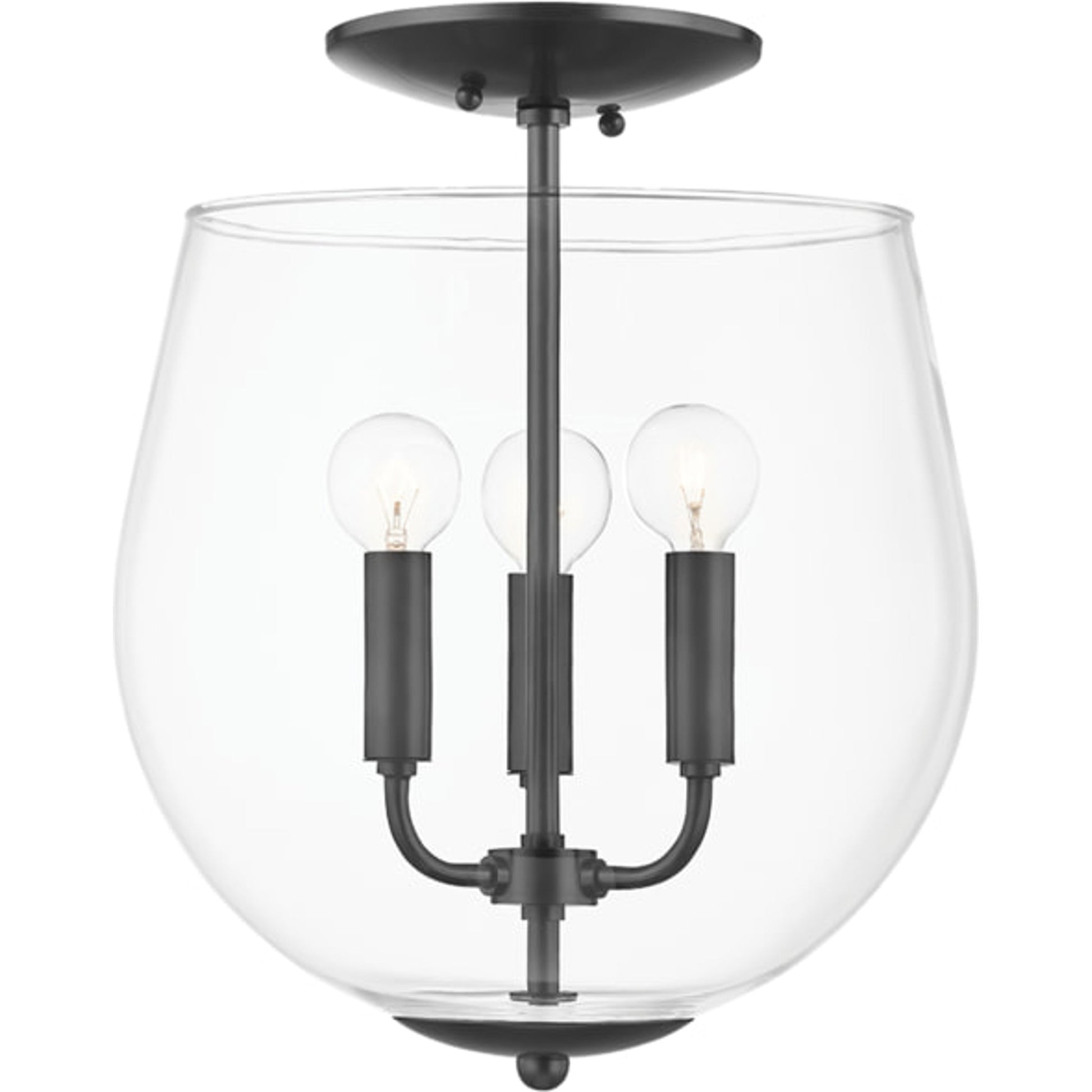 Bobbi Semi Flush Mount by Mitzi. Made from steel in a transitional style.