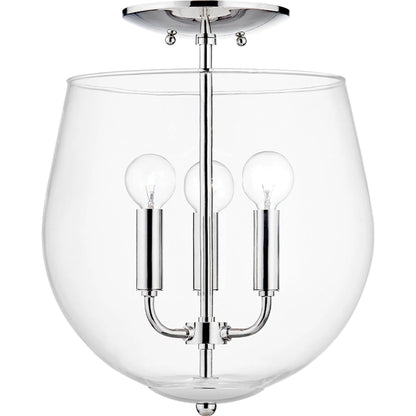 Bobbi Semi Flush Mount by Mitzi. Made from steel in a transitional style.
