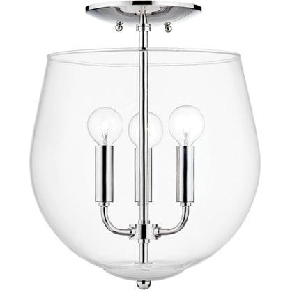 Bobbi Semi Flush Mount by Mitzi. Made from steel in a transitional style.