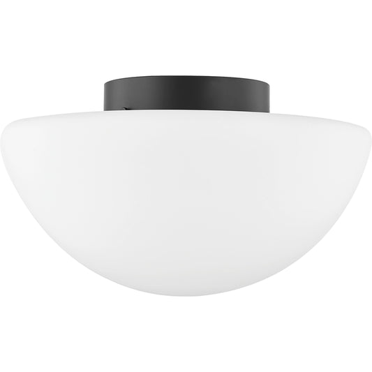 Andrea 2 Light Flush Mount by Mitzi in soft black. Made from steel in a modern style.