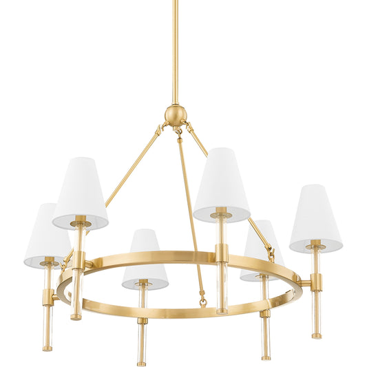 Janelle 6 Light Chandelier by Mitzi. Made from steel in a modern style.