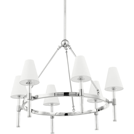 Janelle 6 Light Chandelier by Mitzi. Made from steel in a modern style.