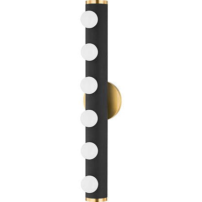 Penny 6 Light Bath Bracket by Mitzi. Made from iron in a modern style.