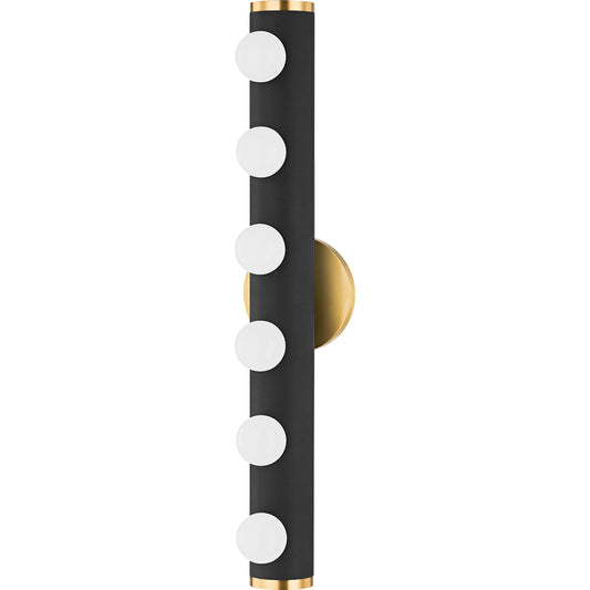 Penny 6 Light Bath Bracket by Mitzi. Made from iron in a modern style.