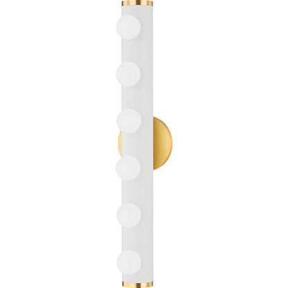 Penny 6 Light Bath Bracket by Mitzi. Made from iron in a modern style.