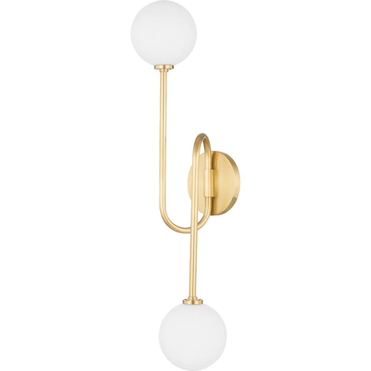 Zani 2 Light Sconce by Mitzi. Made from iron in a modern style.
