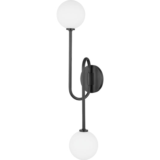 Zani 2 Light Sconce by Mitzi. Made from iron in a modern style.