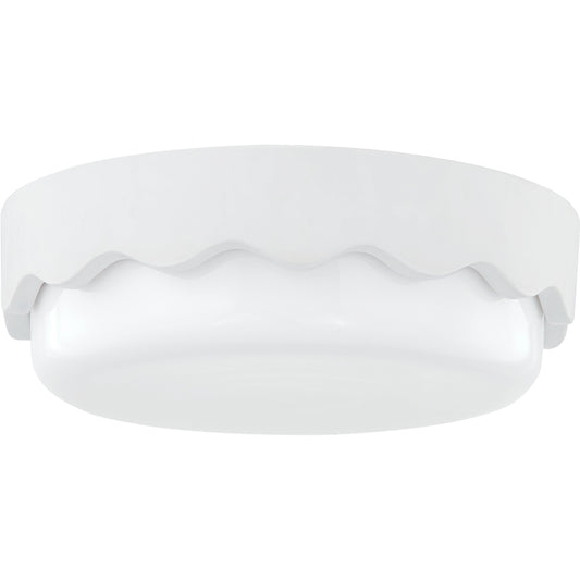 Wave 3 Light Flushmount by Mitzi in ceramic matte white. Made from iron in a modern style.