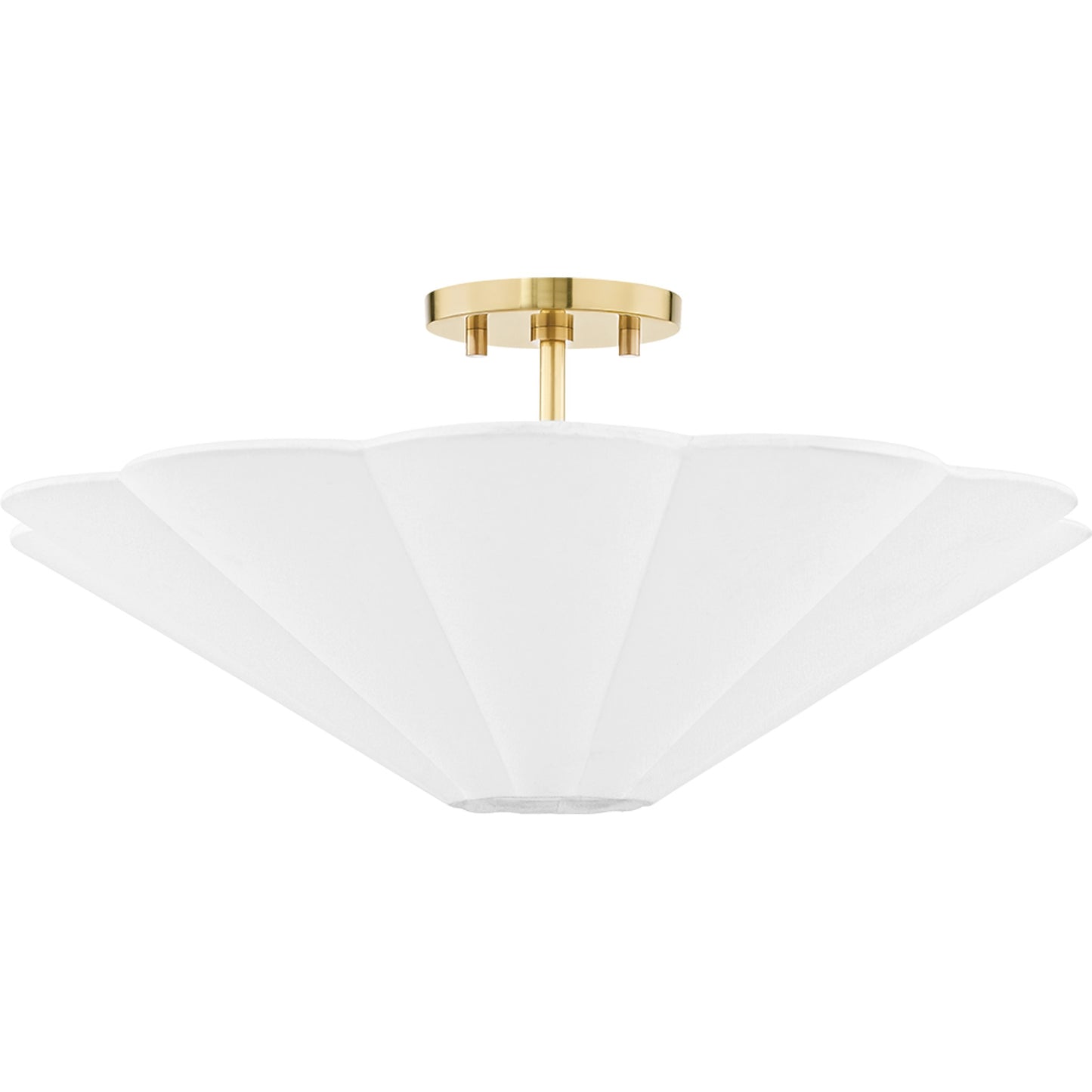 001 SI-2029538 | Primary Silo | Alana 3 Light Semi Flushmount by Mitzi in aged brass. Made from iron in a modern style.