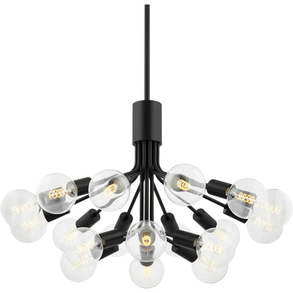 Drea Chandelier by Mitzi in soft black. Made from steel in a modern style.