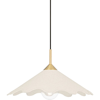 Sodsai 1 Light Pendant by Mitzi in aged brass. Made from steel in a modern style.