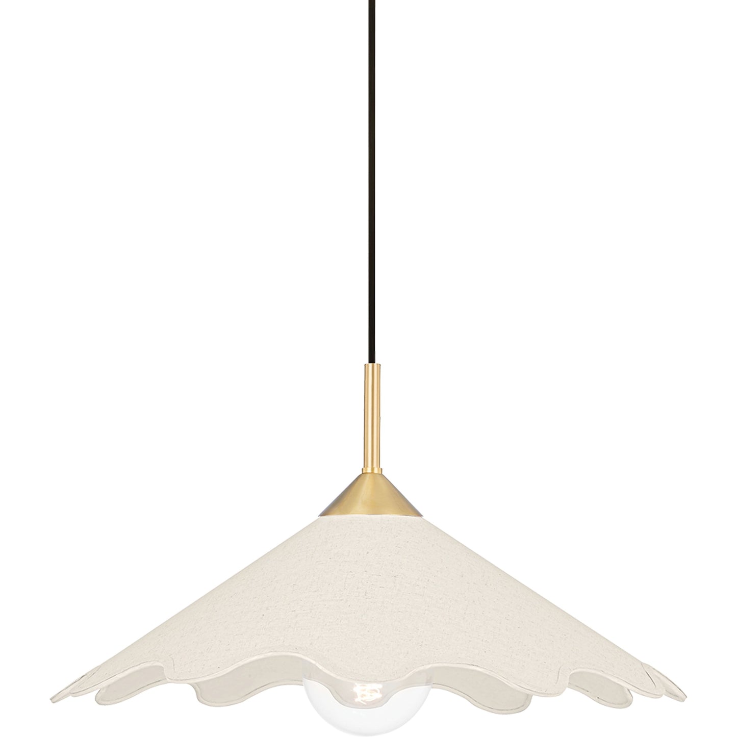 001 SI-2029554 | Primary Silo | Sodsai 1 Light Pendant by Mitzi in aged brass. Made from steel in a modern style.