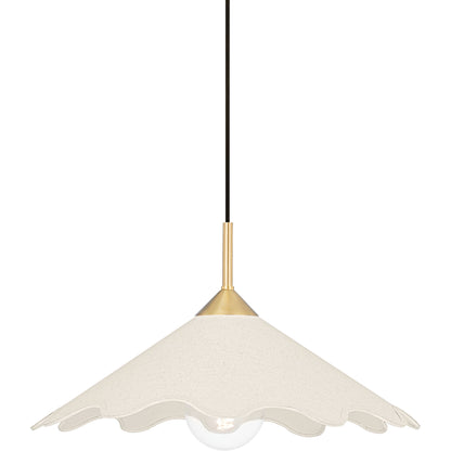 Sodsai 1 Light Pendant by Mitzi in aged brass. Made from steel in a modern style.