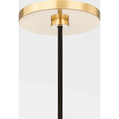 Sodsai 1 Light Pendant by Mitzi in aged brass. Made from steel in a modern style.