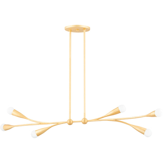 001 SI-2029562 | Primary Silo | Elsa 6 Light Linear Pendant by Mitzi. Made from iron, steel in a modern style.