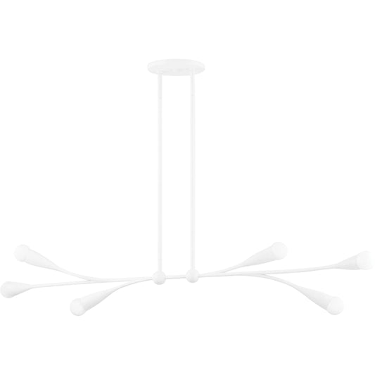 Elsa 6 Light Linear Pendant by Mitzi. Made from iron, steel in a modern style.