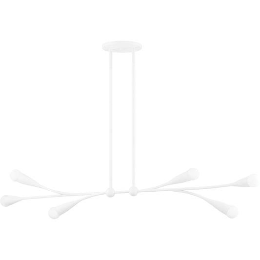 Elsa 6 Light Linear Pendant by Mitzi. Made from iron, steel in a modern style.