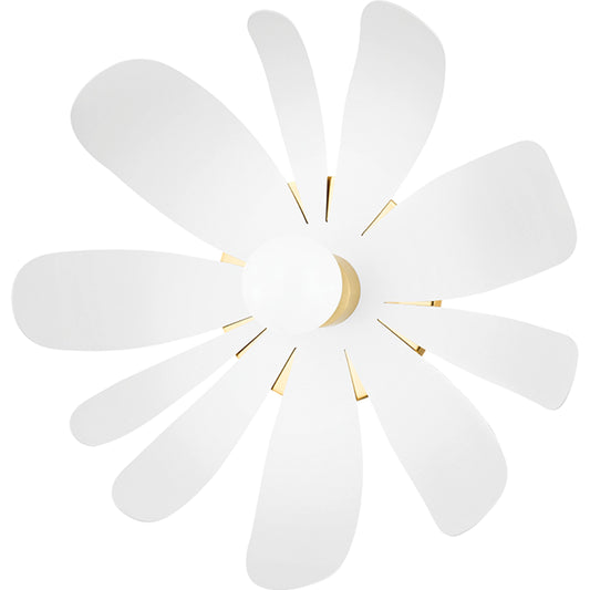 Twiggy 1 Light Bath Sconce by Mitzi in aged brass, textured white combo. Made from iron in a modern style.