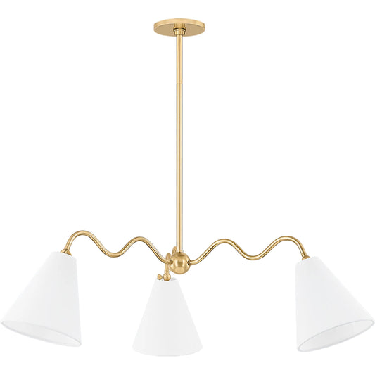 Onda Chandelier by Mitzi. Made from steel in a unique style.