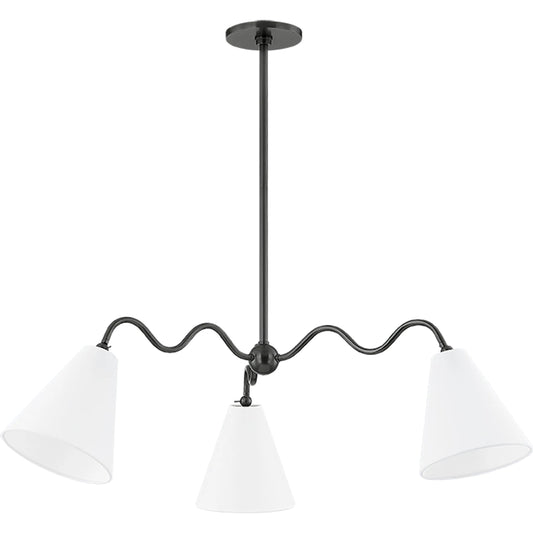 Onda Chandelier by Mitzi. Made from steel in a unique style.