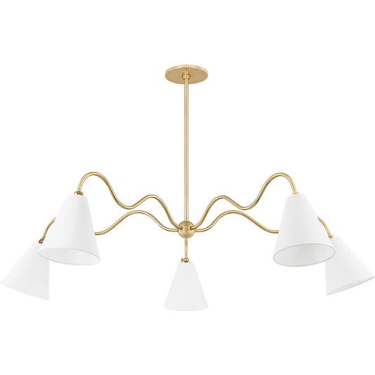 Onda Chandelier by Mitzi. Made from steel in a unique style.