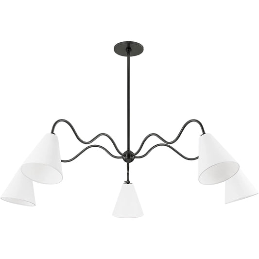 Onda Chandelier by Mitzi. Made from steel in a unique style.