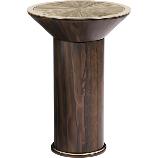 Terra Round Side Table by Jonathan Charles in natural straw. Made from main straw in a unique style.