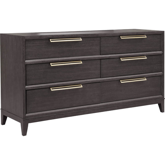 001 SI-2238773 | Primary Silo | Quincy 6-Drawer Dresser by Pulaski Furniture in molasses. Made from ash wood veneers in a unique style.
