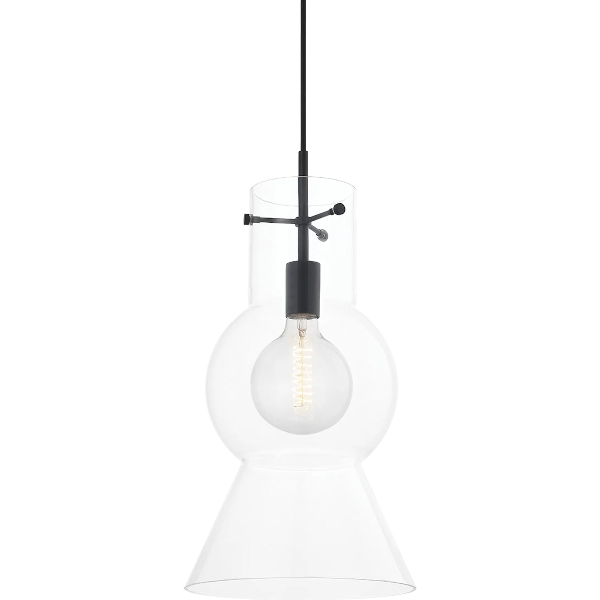 Mirabel Pendant by Mitzi in soft black. Made from steel in a modern style.