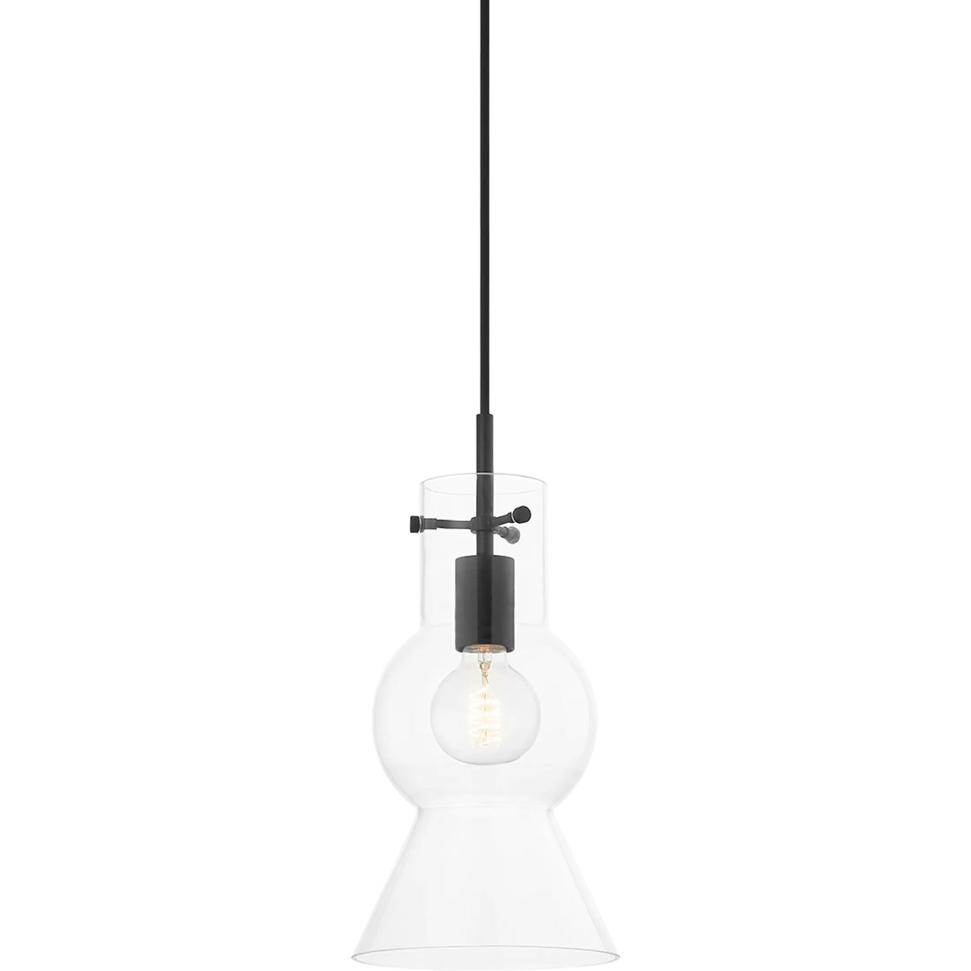 Mirabel Pendant by Mitzi in soft black. Made from steel in a modern style.