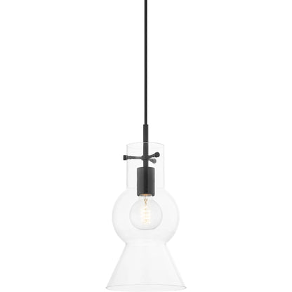 Mirabel Pendant by Mitzi in soft black. Made from steel in a modern style.