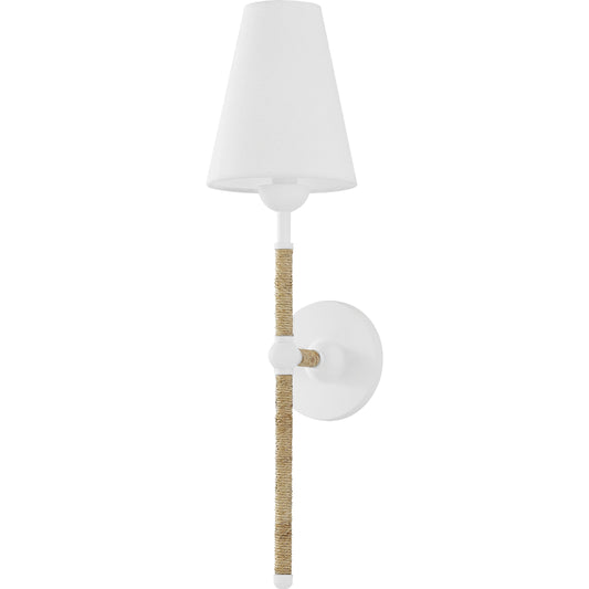 Mariana 1 Light Wall Sconce by Mitzi in textured white. Made from steel in a modern style.