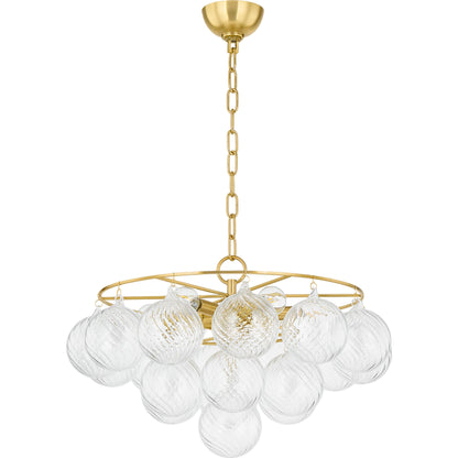 Mimi Chandelier by Mitzi in aged brass. Made from steel in a modern style.