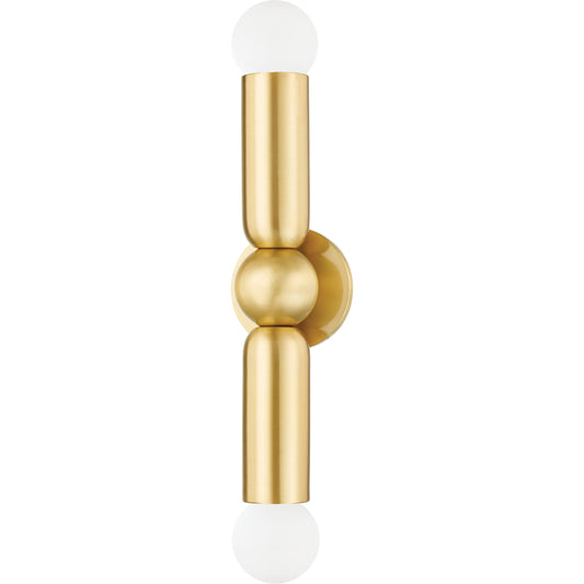 Lolly 2 Light Wall Sconce by Mitzi. Made from steel in a modern style.