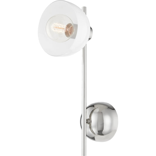 Belle 1 Light Wall Sconce by Mitzi. Made from steel in a modern style.
