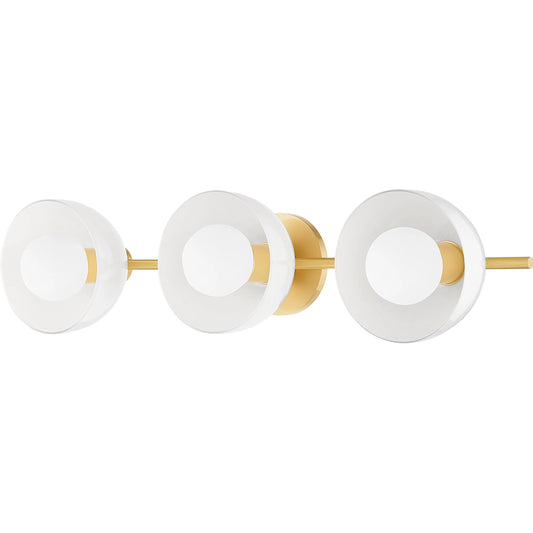 Belle 3 Light Bath Sconce by Mitzi. Made from steel in a modern style.
