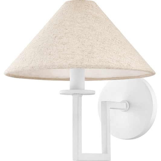Gladwyne 1 Light Wall Sconce by Mitzi in textured white. Made from steel in a cottage & farmhouse style.
