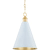 Soft Blue, Aged Brass