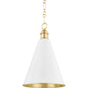 Soft White, Aged Brass