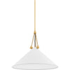 Soft White, Aged Brass / Large
