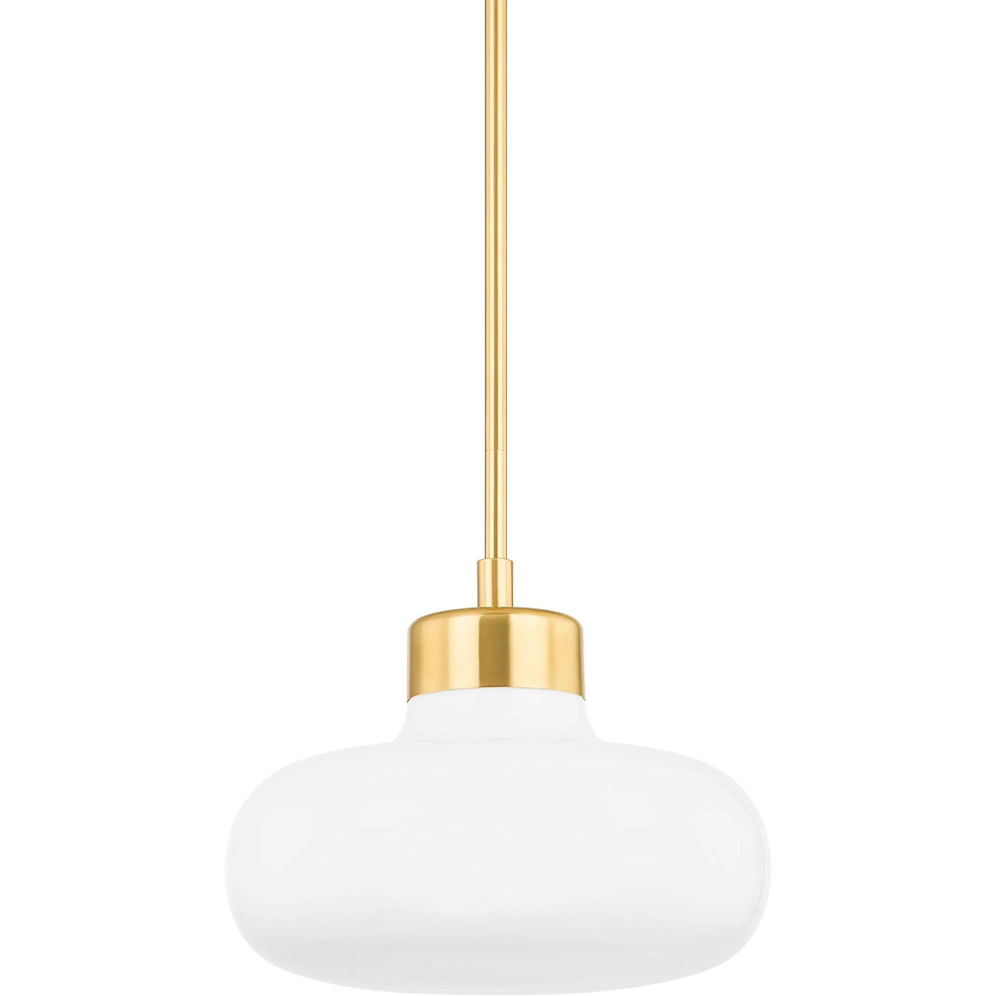 Eliana Pendant by Mitzi in aged brass. Made from brass in a modern style.