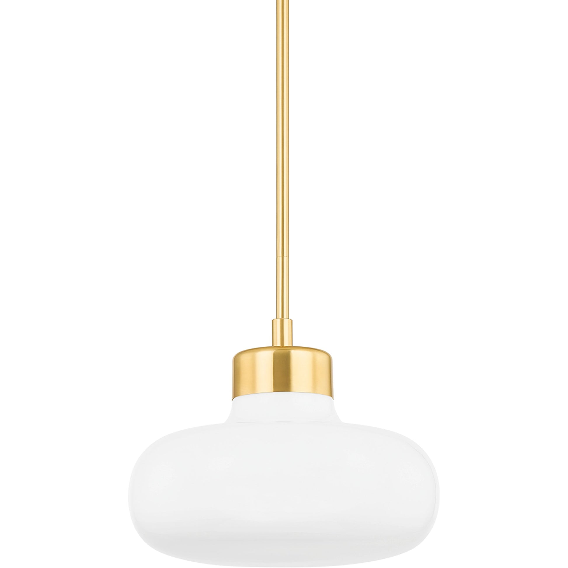 Eliana Pendant by Mitzi in aged brass. Made from brass in a modern style.