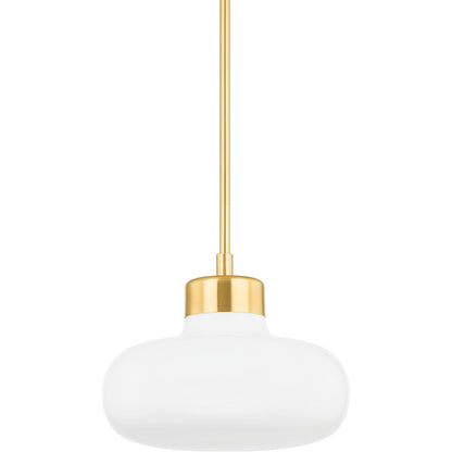 Eliana Pendant by Mitzi in aged brass. Made from brass in a modern style.