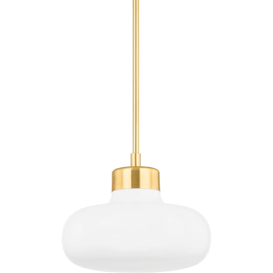 Eliana Pendant by Mitzi in aged brass. Made from brass in a modern style.