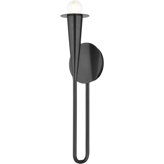 Danna Wall Sconce by Mitzi in old bronze. Made from steel in a unique style.