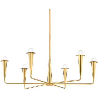 Danna 6-Light Chandelier by Mitzi. Made from steel in a modern style.